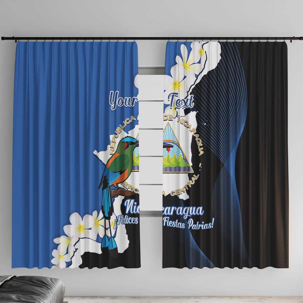 Personalized Nicaragua Independence Day Window Curtain Nicaraguan Guardabarranco Mix Sacuanjoche Flowers - Wonder Print Shop