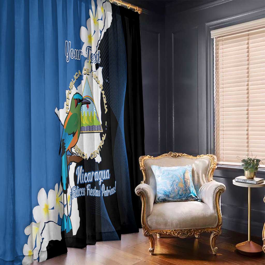 Personalized Nicaragua Independence Day Window Curtain Nicaraguan Guardabarranco Mix Sacuanjoche Flowers - Wonder Print Shop