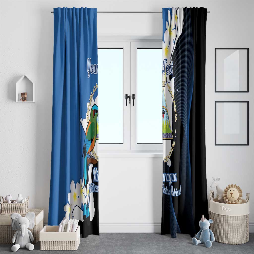 Personalized Nicaragua Independence Day Window Curtain Nicaraguan Guardabarranco Mix Sacuanjoche Flowers - Wonder Print Shop