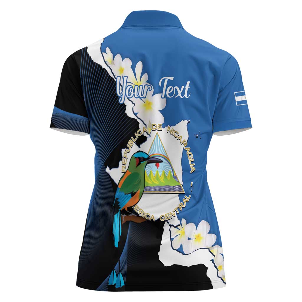 Personalized Nicaragua Independence Day Women Polo Shirt Nicaraguan Guardabarranco Mix Sacuanjoche Flowers - Wonder Print Shop