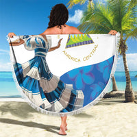 Felices Fiestas Patrias Nicaragua Beach Blanket Bailes Nicaraguan Girl - Wonder Print Shop
