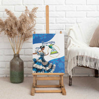 Felices Fiestas Patrias Nicaragua Canvas Wall Art Bailes Nicaraguan Girl - Wonder Print Shop