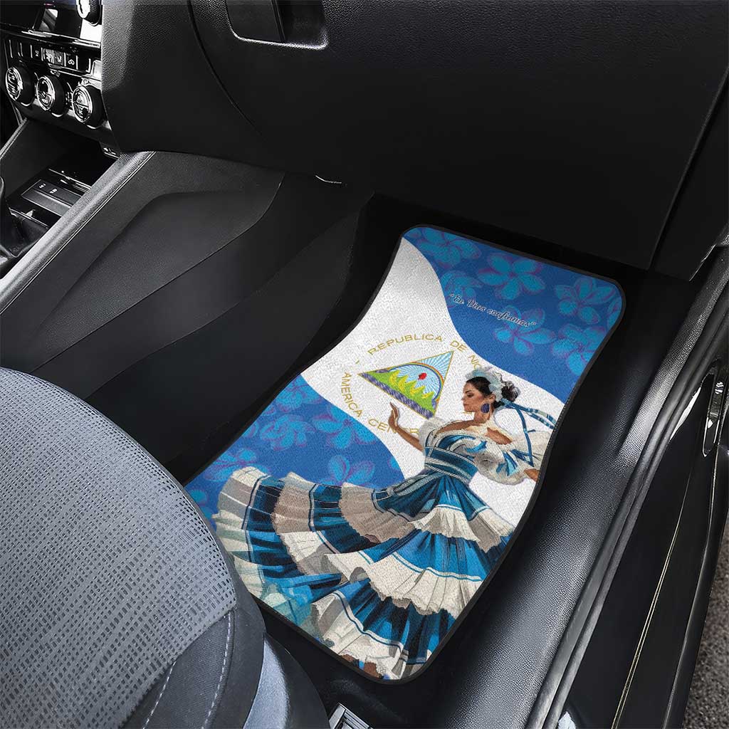 Felices Fiestas Patrias Nicaragua Car Mats Bailes Nicaraguan Girl - Wonder Print Shop