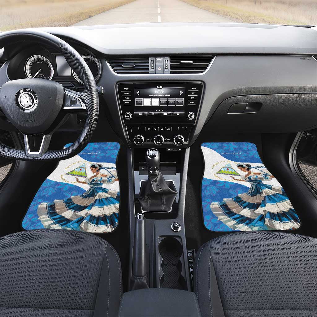 Felices Fiestas Patrias Nicaragua Car Mats Bailes Nicaraguan Girl - Wonder Print Shop