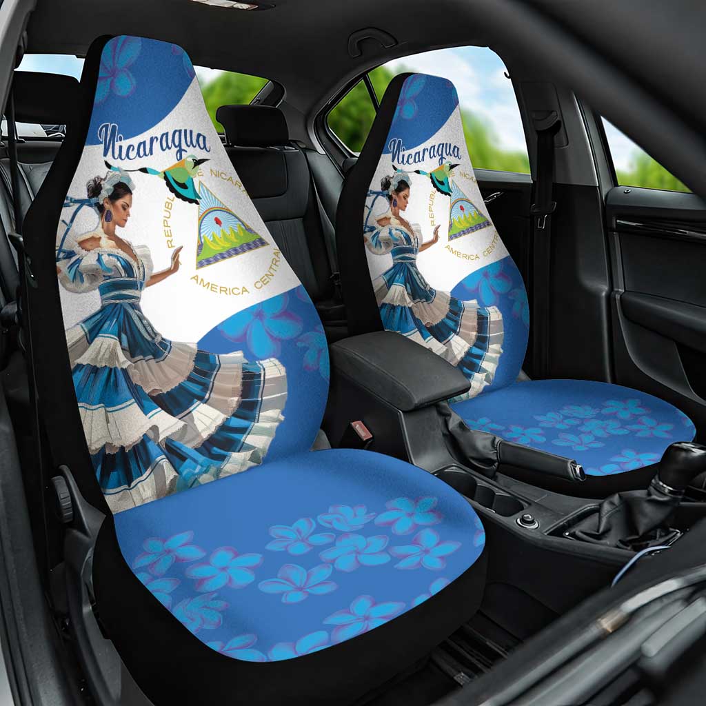Felices Fiestas Patrias Nicaragua Car Seat Cover Bailes Nicaraguan Girl - Wonder Print Shop
