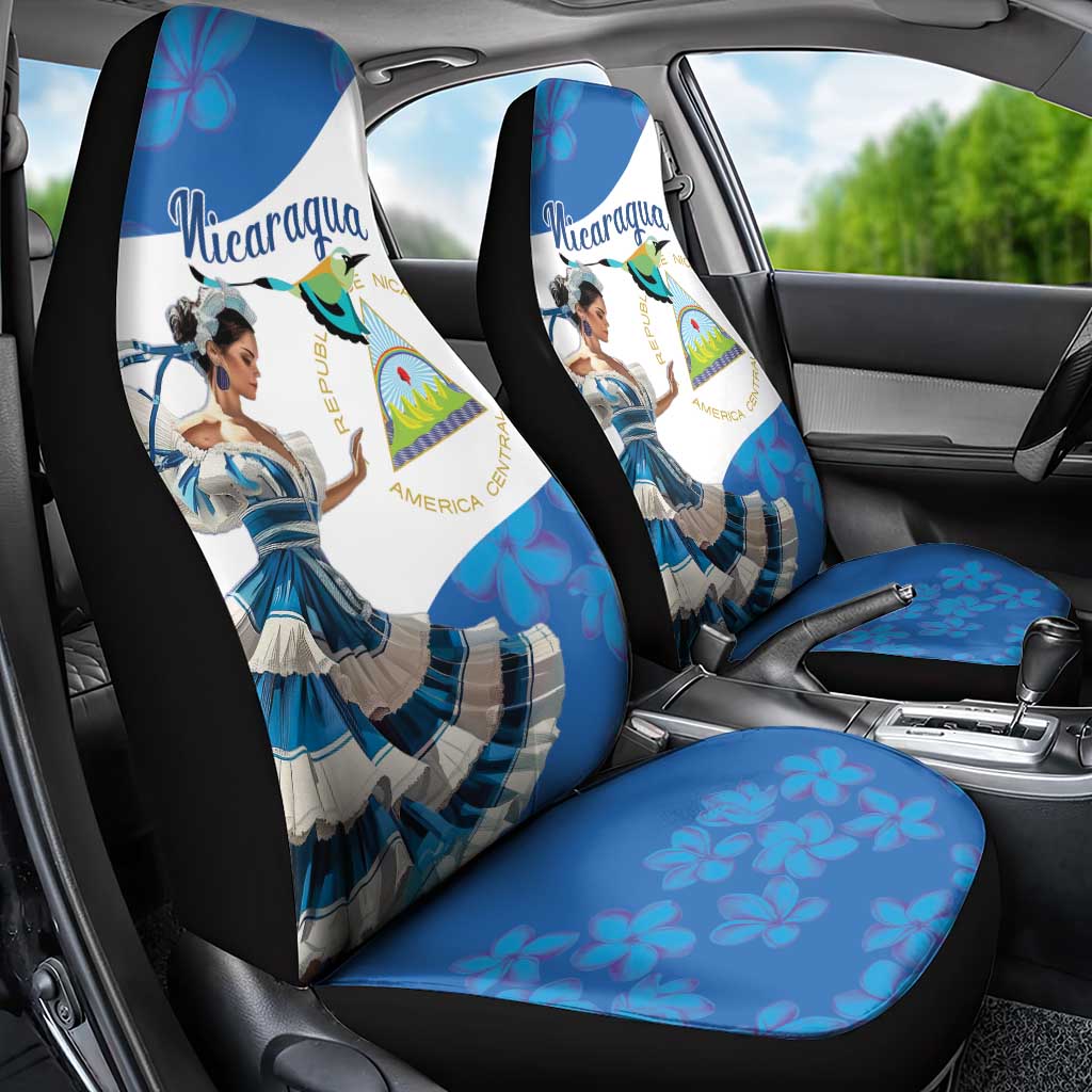 Felices Fiestas Patrias Nicaragua Car Seat Cover Bailes Nicaraguan Girl - Wonder Print Shop
