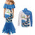Felices Fiestas Patrias Nicaragua Couples Matching Mermaid Dress and Long Sleeve Button Shirt Bailes Nicaraguan Girl