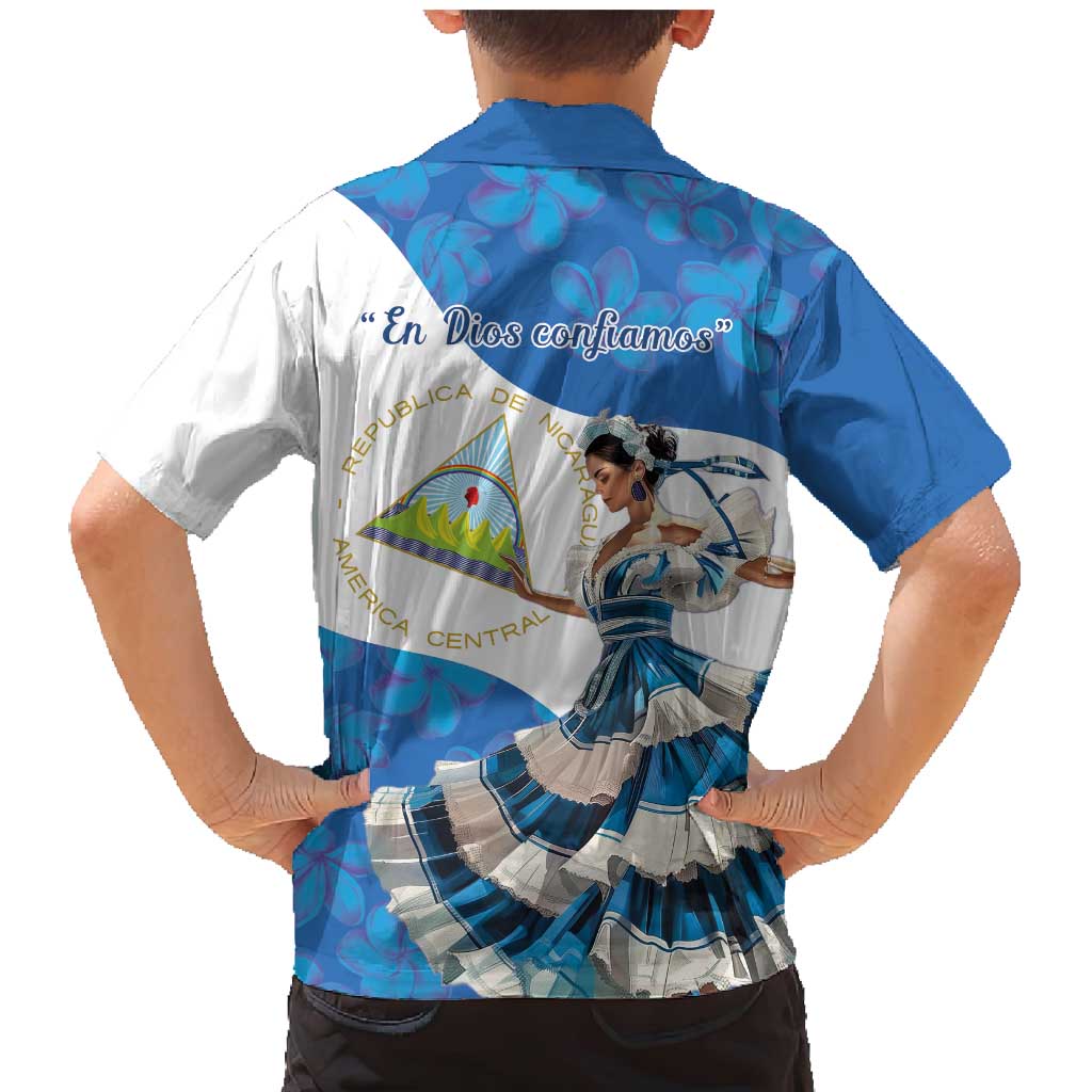 Felices Fiestas Patrias Nicaragua Family Matching Mermaid Dress and Hawaiian Shirt Bailes Nicaraguan Girl - Wonder Print Shop