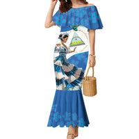 Felices Fiestas Patrias Nicaragua Family Matching Mermaid Dress and Hawaiian Shirt Bailes Nicaraguan Girl - Wonder Print Shop
