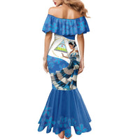Felices Fiestas Patrias Nicaragua Family Matching Mermaid Dress and Hawaiian Shirt Bailes Nicaraguan Girl - Wonder Print Shop