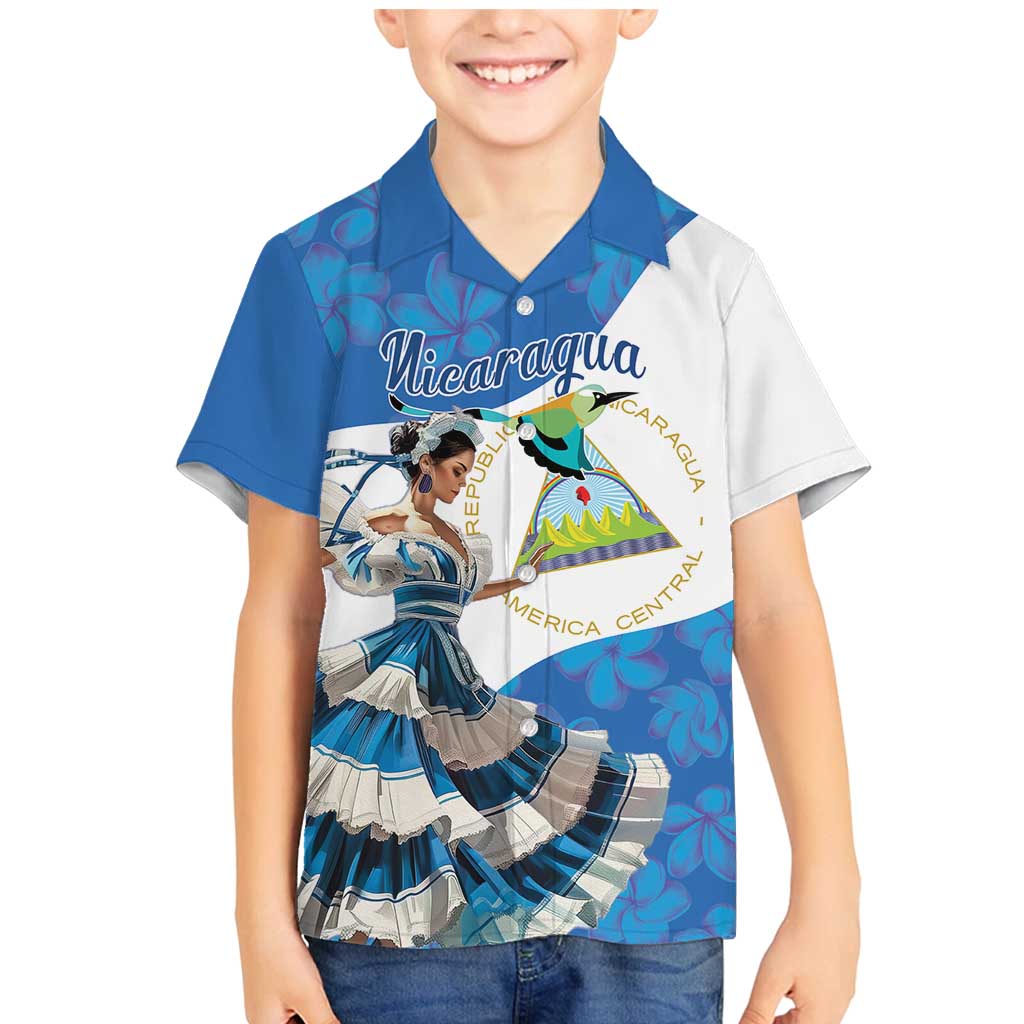 Felices Fiestas Patrias Nicaragua Family Matching Mermaid Dress and Hawaiian Shirt Bailes Nicaraguan Girl - Wonder Print Shop
