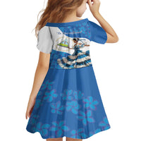 Felices Fiestas Patrias Nicaragua Family Matching Off The Shoulder Long Sleeve Dress and Hawaiian Shirt Bailes Nicaraguan Girl - Wonder Print Shop