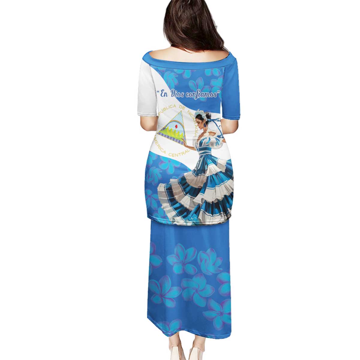 Felices Fiestas Patrias Nicaragua Family Matching Puletasi and Hawaiian Shirt Bailes Nicaraguan Girl - Wonder Print Shop