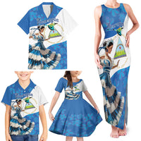 Felices Fiestas Patrias Nicaragua Family Matching Tank Maxi Dress and Hawaiian Shirt Bailes Nicaraguan Girl - Wonder Print Shop