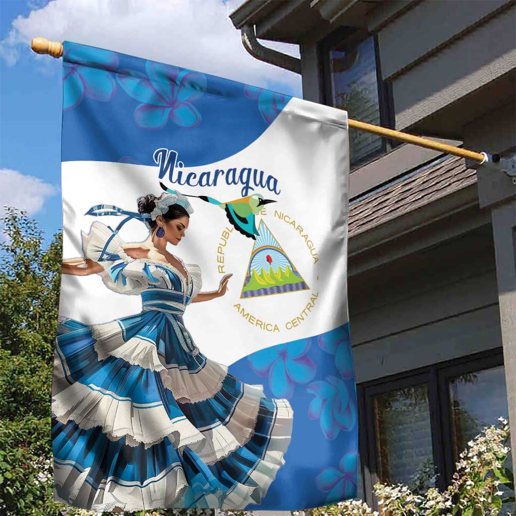 Felices Fiestas Patrias Nicaragua Garden Flag Bailes Nicaraguan Girl - Wonder Print Shop