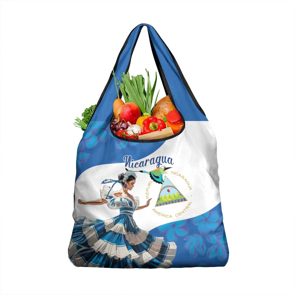 Felices Fiestas Patrias Nicaragua Grocery Bag Bailes Nicaraguan Girl