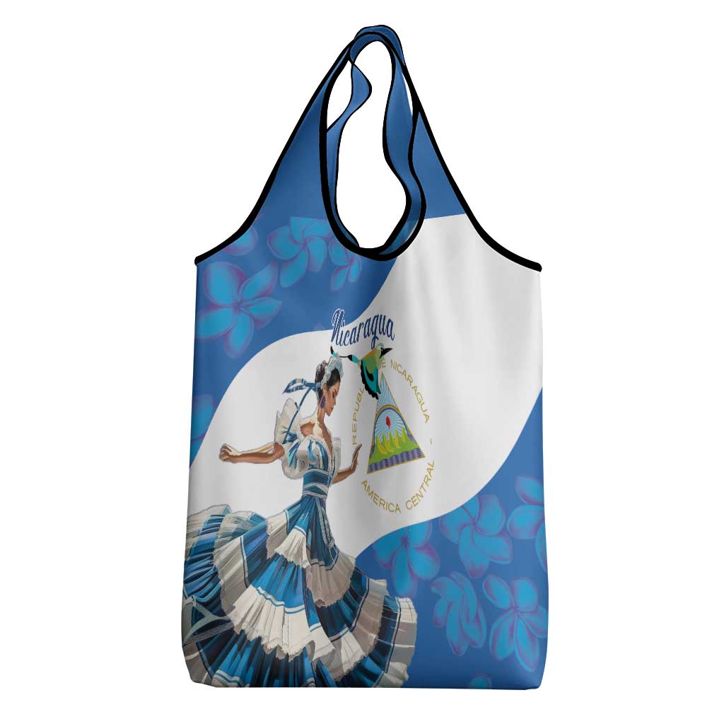 Felices Fiestas Patrias Nicaragua Grocery Bag Bailes Nicaraguan Girl