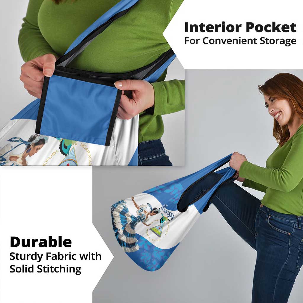 Felices Fiestas Patrias Nicaragua Grocery Bag Bailes Nicaraguan Girl