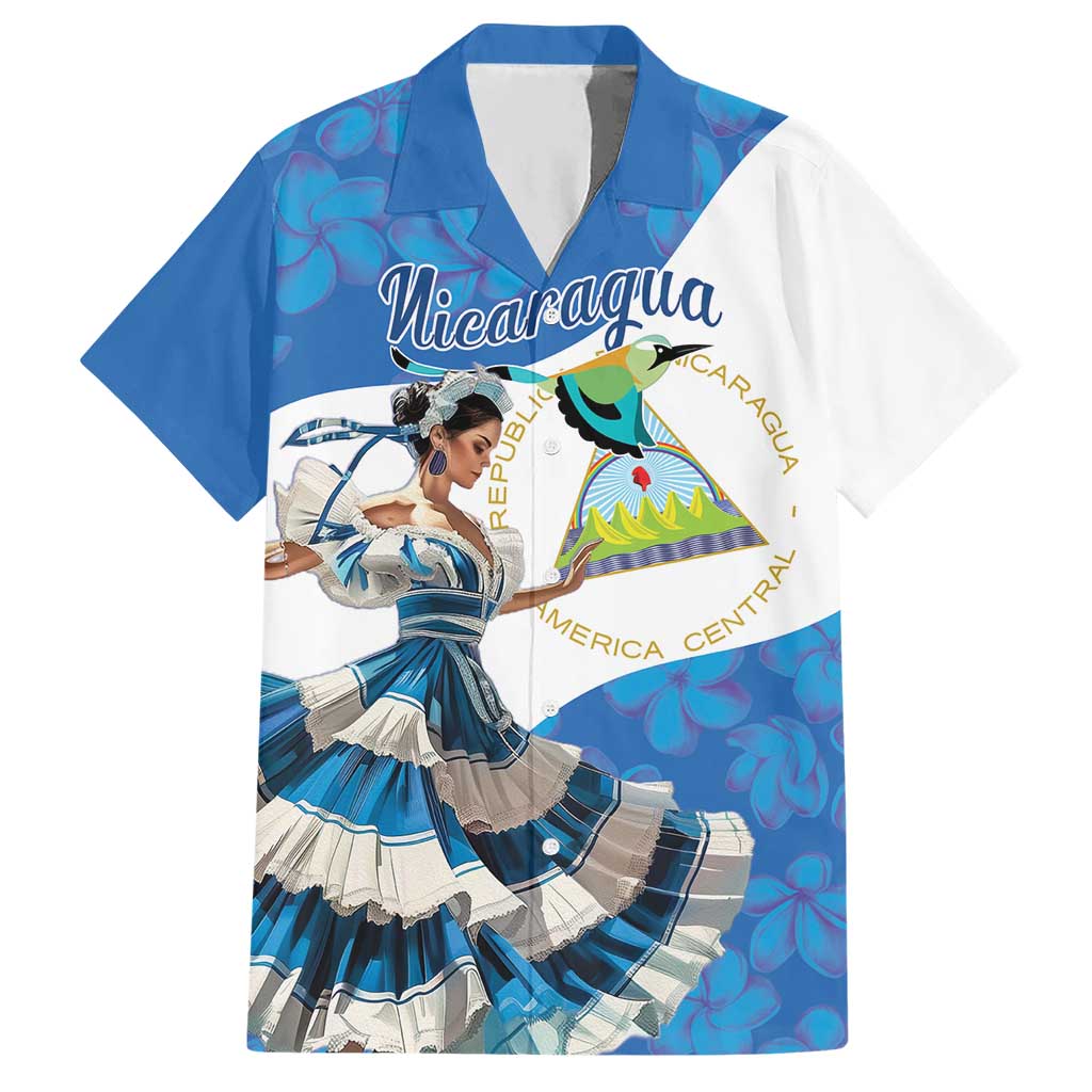 Felices Fiestas Patrias Nicaragua Hawaiian Shirt Bailes Nicaraguan Girl - Wonder Print Shop