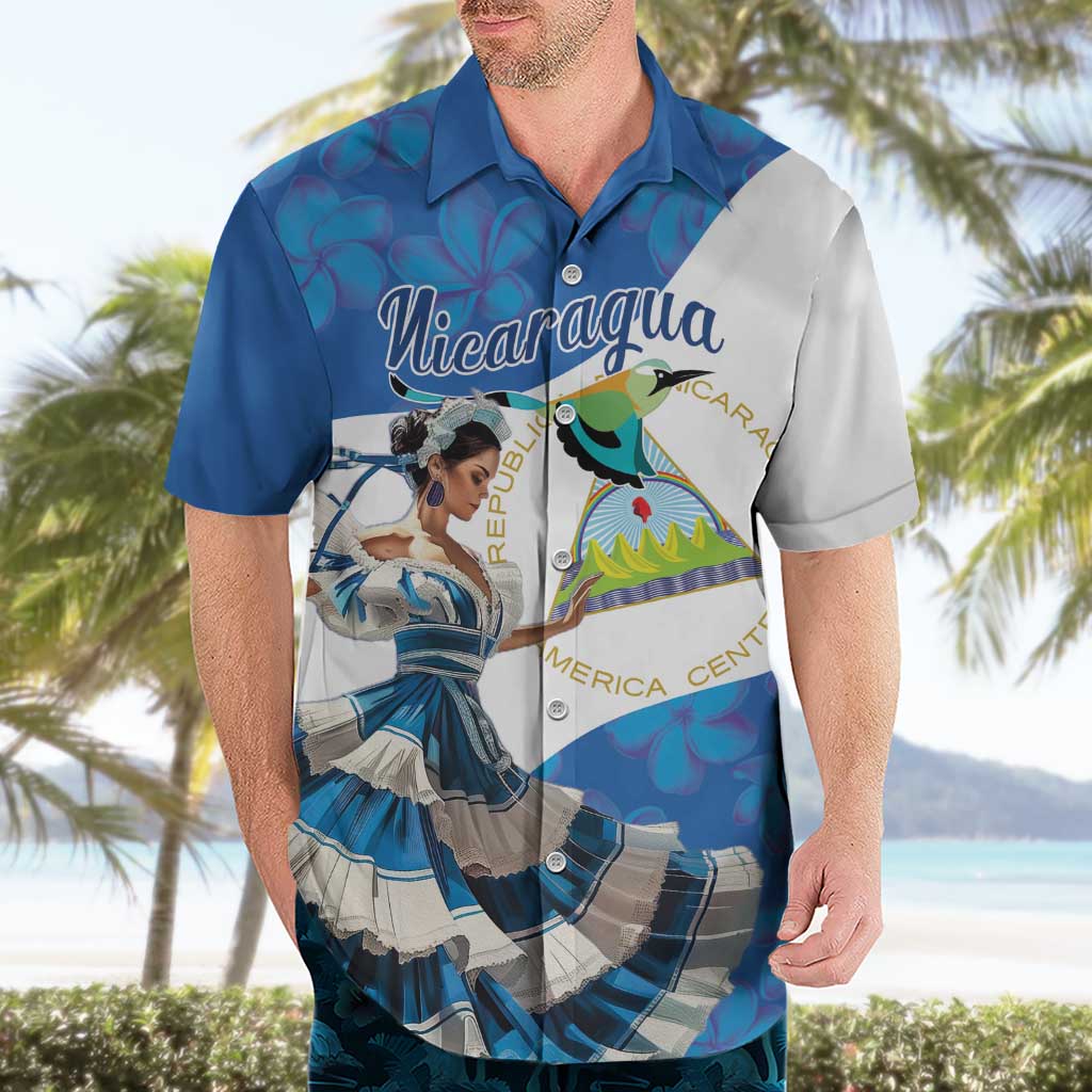 Felices Fiestas Patrias Nicaragua Hawaiian Shirt Bailes Nicaraguan Girl - Wonder Print Shop