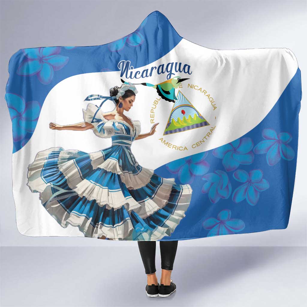 Felices Fiestas Patrias Nicaragua Hooded Blanket Bailes Nicaraguan Girl