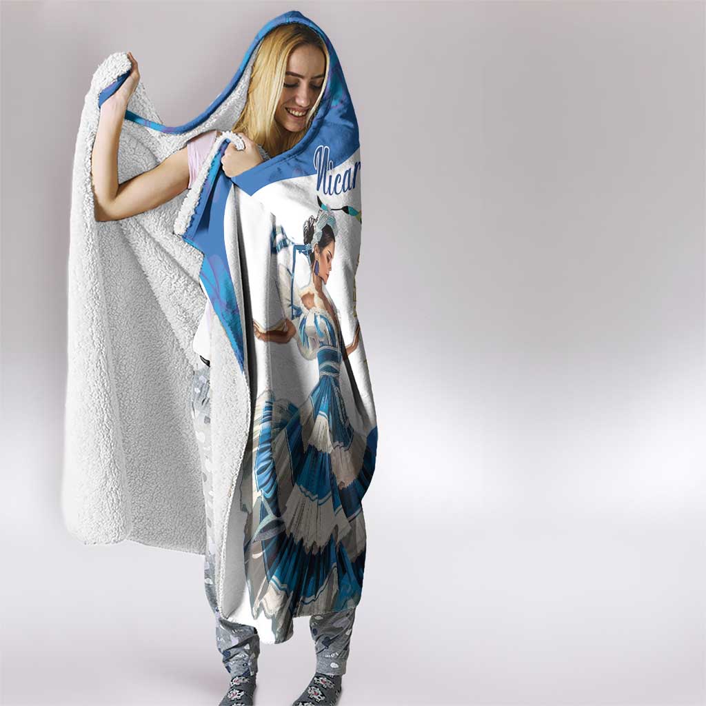 Felices Fiestas Patrias Nicaragua Hooded Blanket Bailes Nicaraguan Girl