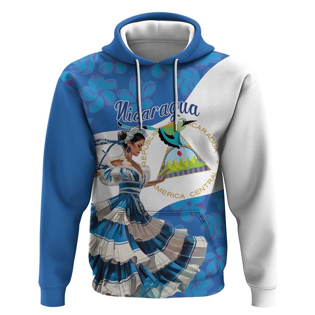 Felices Fiestas Patrias Nicaragua Hoodie Bailes Nicaraguan Girl - Wonder Print Shop