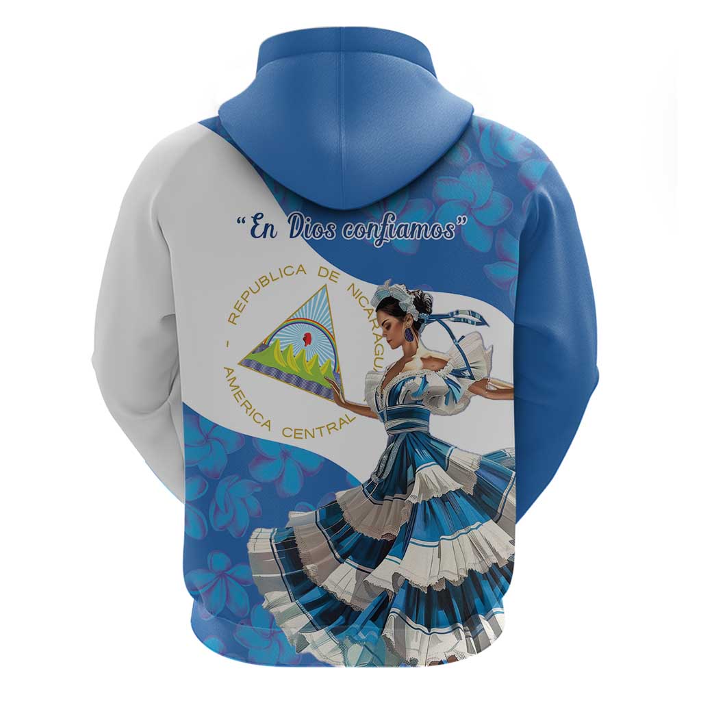 Felices Fiestas Patrias Nicaragua Hoodie Bailes Nicaraguan Girl - Wonder Print Shop