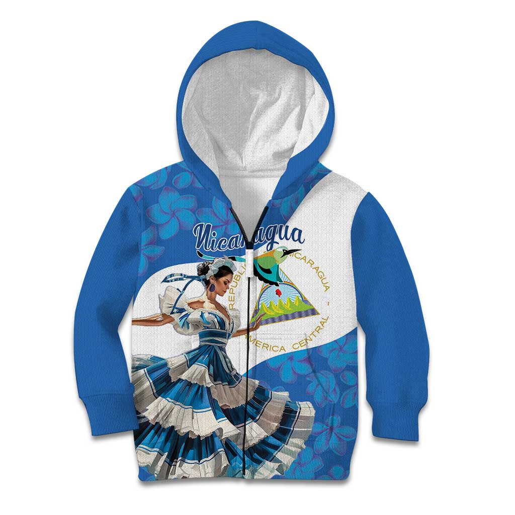 Felices Fiestas Patrias Nicaragua Kid Hoodie Bailes Nicaraguan Girl - Wonder Print Shop