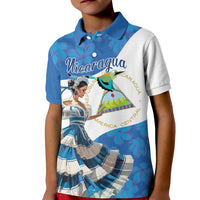 Felices Fiestas Patrias Nicaragua Kid Polo Shirt Bailes Nicaraguan Girl - Wonder Print Shop