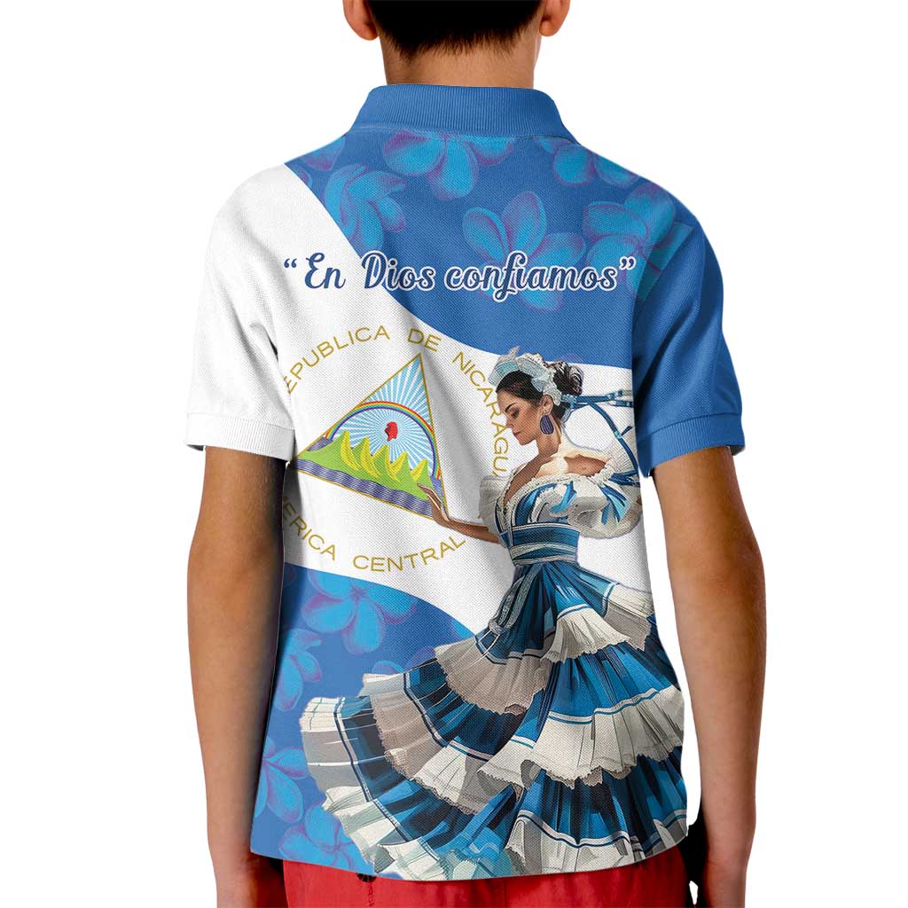 Felices Fiestas Patrias Nicaragua Kid Polo Shirt Bailes Nicaraguan Girl - Wonder Print Shop