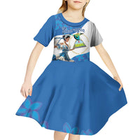 Felices Fiestas Patrias Nicaragua Kid Short Sleeve Dress Bailes Nicaraguan Girl - Wonder Print Shop