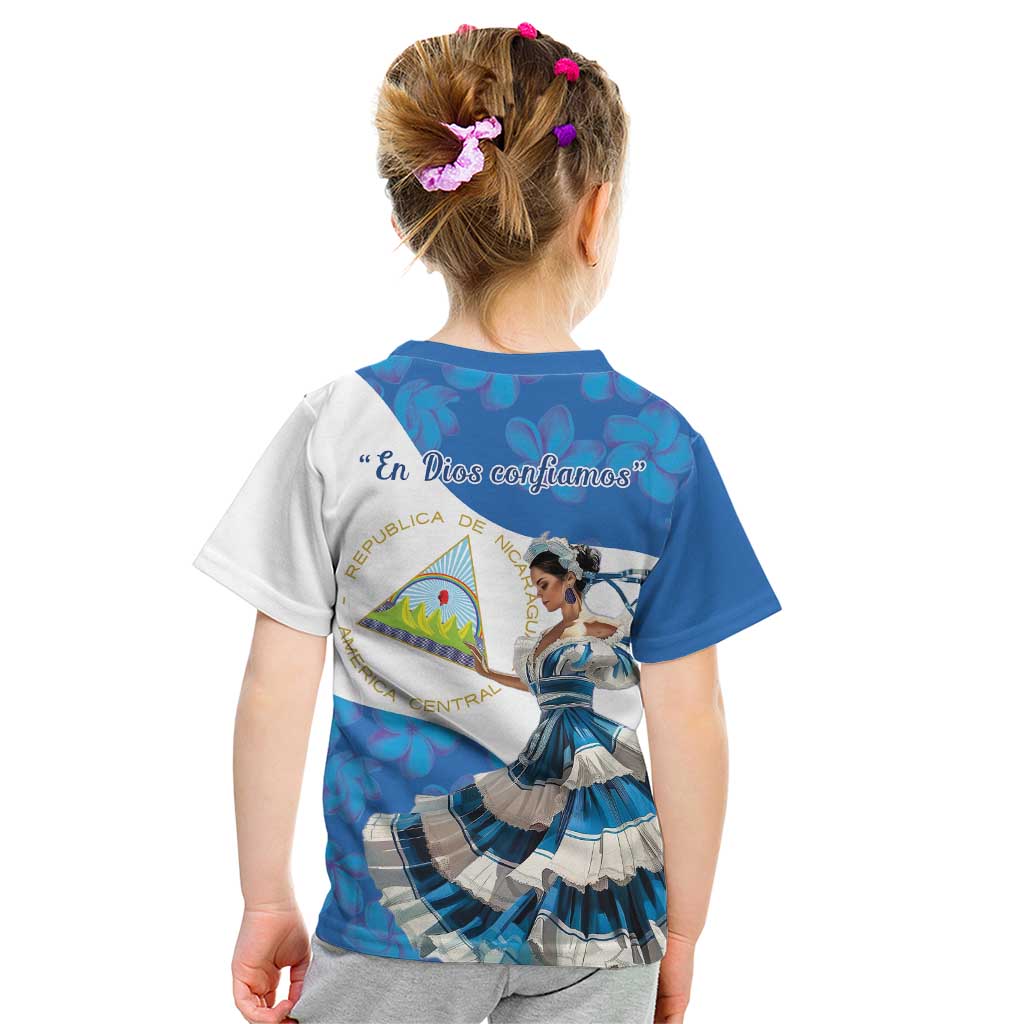 Felices Fiestas Patrias Nicaragua Kid T Shirt Bailes Nicaraguan Girl - Wonder Print Shop
