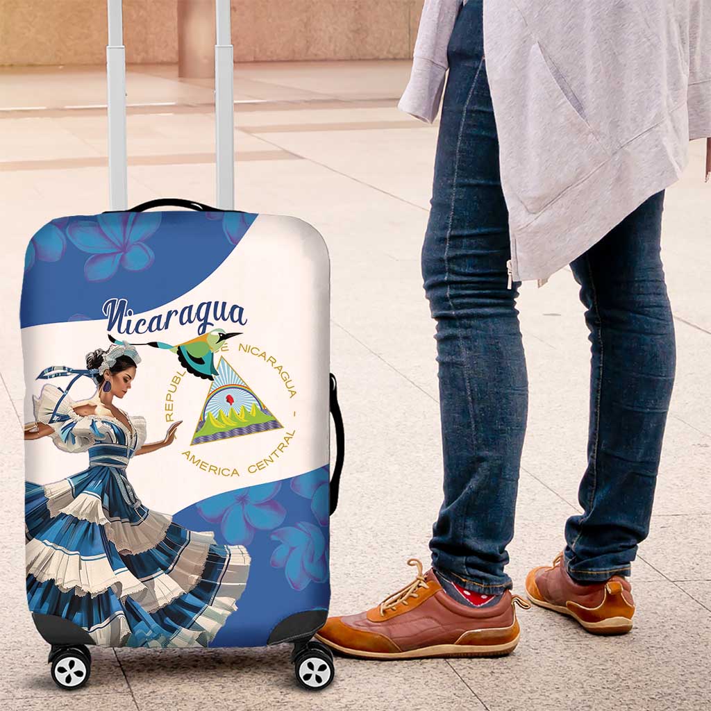 Felices Fiestas Patrias Nicaragua Luggage Cover Bailes Nicaraguan Girl - Wonder Print Shop