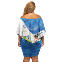 Felices Fiestas Patrias Nicaragua Off Shoulder Short Dress Bailes Nicaraguan Girl - Wonder Print Shop