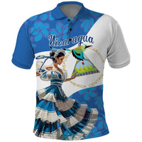 Felices Fiestas Patrias Nicaragua Polo Shirt Bailes Nicaraguan Girl - Wonder Print Shop