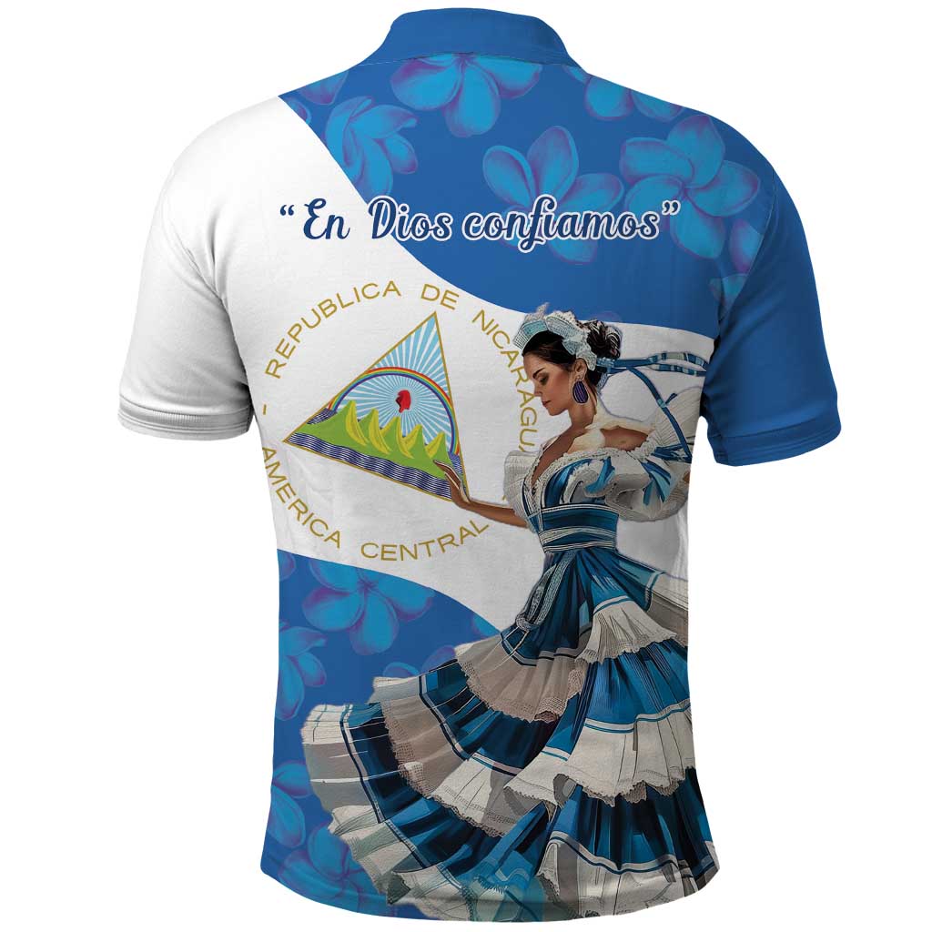Felices Fiestas Patrias Nicaragua Polo Shirt Bailes Nicaraguan Girl - Wonder Print Shop