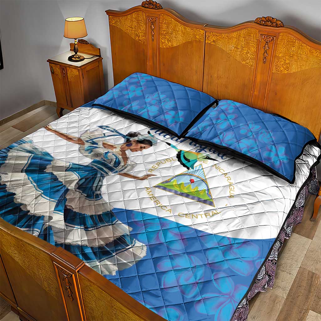Felices Fiestas Patrias Nicaragua Quilt Bed Set Bailes Nicaraguan Girl - Wonder Print Shop