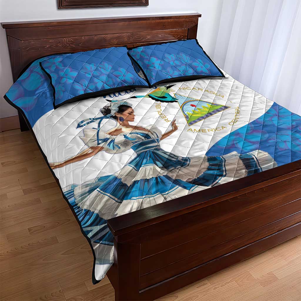 Felices Fiestas Patrias Nicaragua Quilt Bed Set Bailes Nicaraguan Girl - Wonder Print Shop