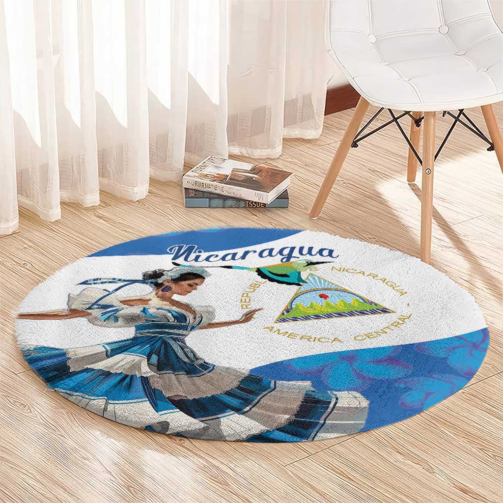 Felices Fiestas Patrias Nicaragua Round Carpet Bailes Nicaraguan Girl