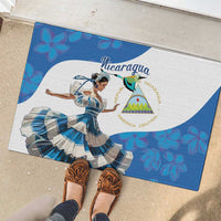 Felices Fiestas Patrias Nicaragua Rubber Doormat Bailes Nicaraguan Girl - Wonder Print Shop