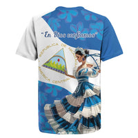 Felices Fiestas Patrias Nicaragua Rugby Jersey Bailes Nicaraguan Girl - Wonder Print Shop