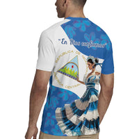 Felices Fiestas Patrias Nicaragua Rugby Jersey Bailes Nicaraguan Girl - Wonder Print Shop