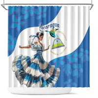 Felices Fiestas Patrias Nicaragua Shower Curtain Bailes Nicaraguan Girl