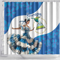 Felices Fiestas Patrias Nicaragua Shower Curtain Bailes Nicaraguan Girl
