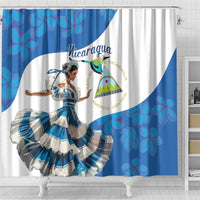 Felices Fiestas Patrias Nicaragua Shower Curtain Bailes Nicaraguan Girl