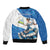 Felices Fiestas Patrias Nicaragua Sleeve Zip Bomber Jacket Bailes Nicaraguan Girl - Wonder Print Shop