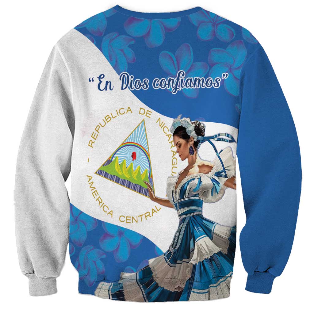 Felices Fiestas Patrias Nicaragua Sweatshirt Bailes Nicaraguan Girl - Wonder Print Shop