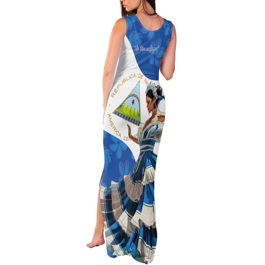 Felices Fiestas Patrias Nicaragua Tank Maxi Dress Bailes Nicaraguan Girl - Wonder Print Shop
