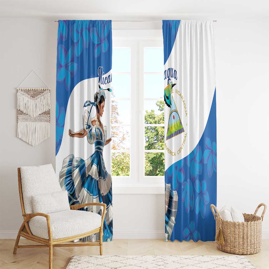 Felices Fiestas Patrias Nicaragua Window Curtain Bailes Nicaraguan Girl - Wonder Print Shop